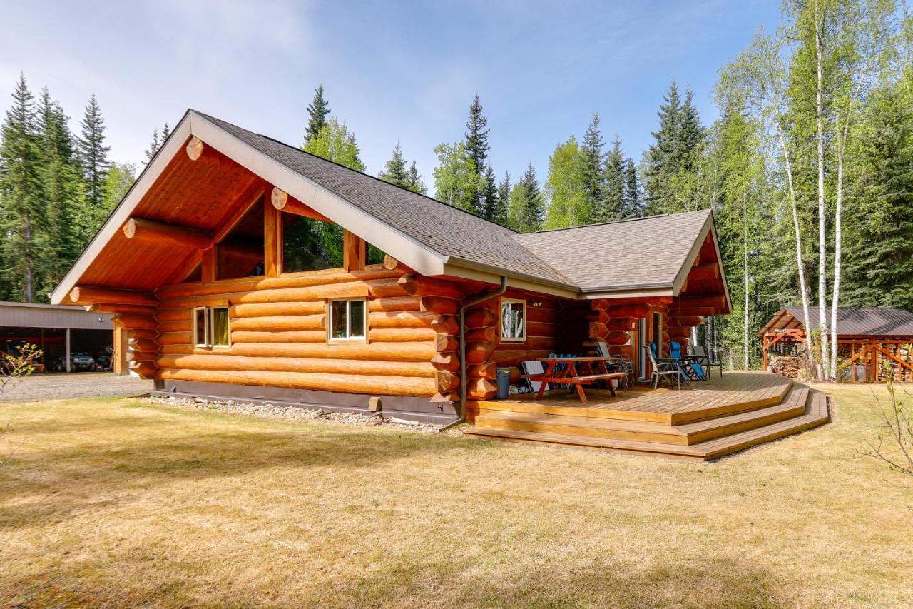 Riverside Log Cabin On-Site Aurora Viewing! North Pole Εξωτερικό φωτογραφία