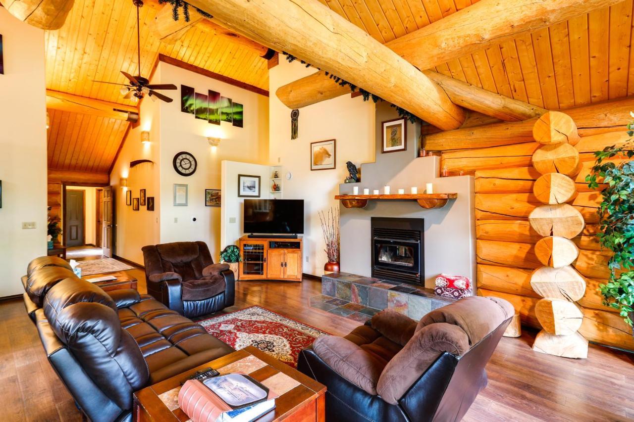 Riverside Log Cabin On-Site Aurora Viewing! North Pole Εξωτερικό φωτογραφία