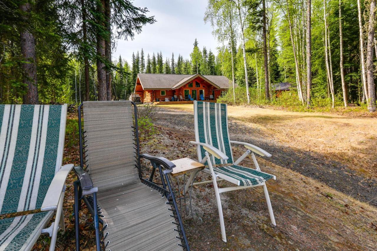 Riverside Log Cabin On-Site Aurora Viewing! North Pole Εξωτερικό φωτογραφία