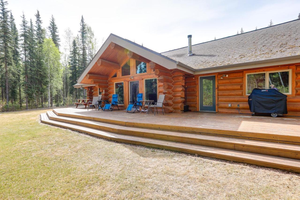 Riverside Log Cabin On-Site Aurora Viewing! North Pole Εξωτερικό φωτογραφία
