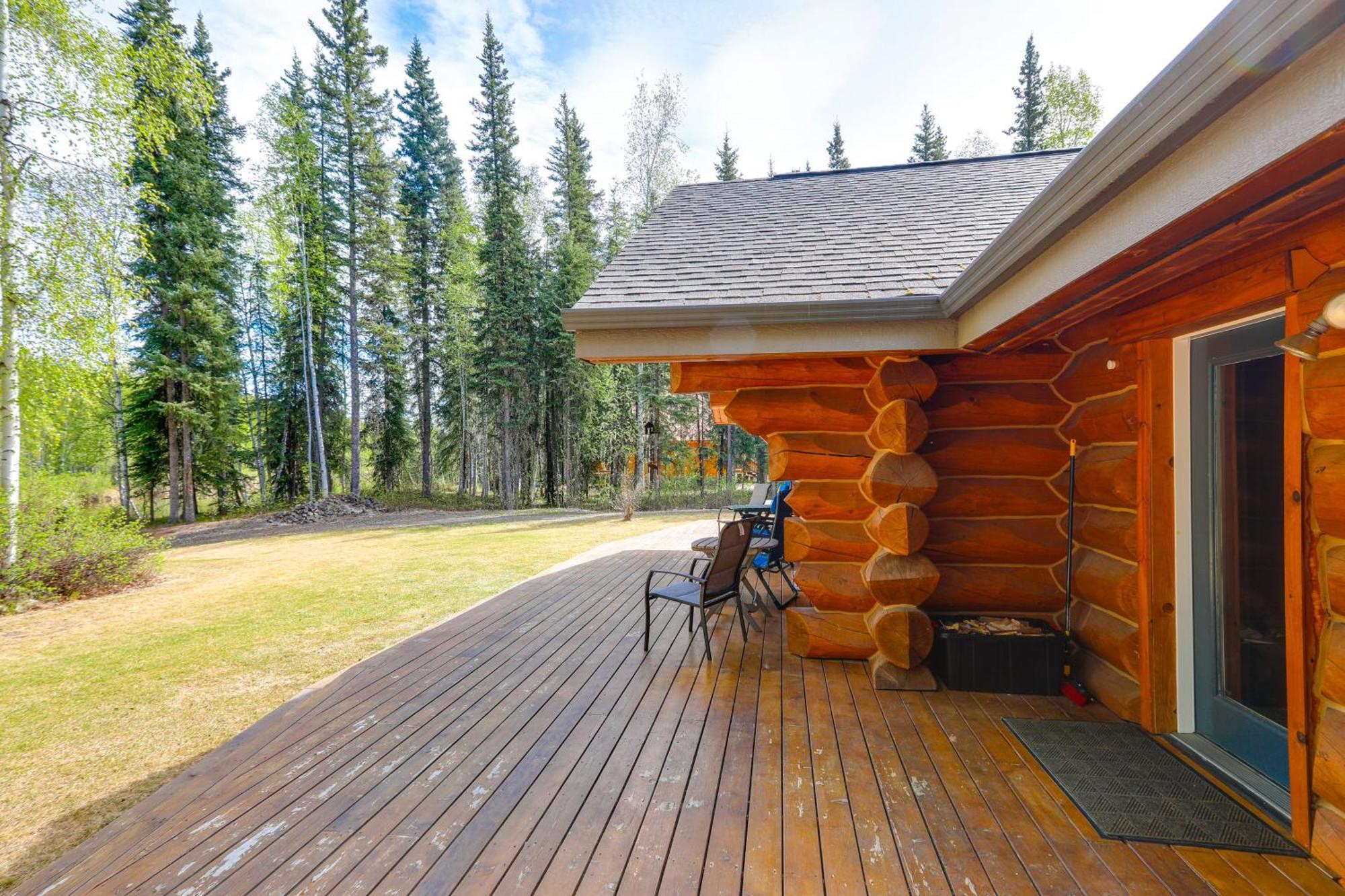 Riverside Log Cabin On-Site Aurora Viewing! North Pole Εξωτερικό φωτογραφία